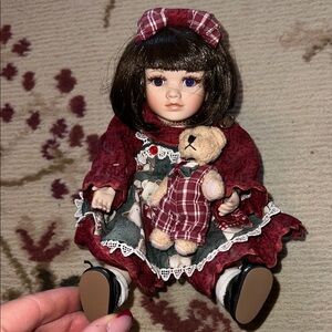 Porcelain Doll Marie Osmond Tiny Tots "I Love You Beary"